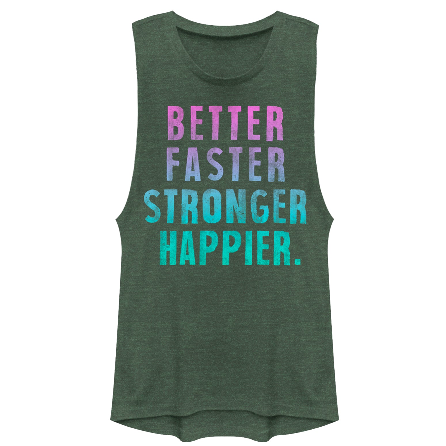 Chin Up Junior’S Better Faster Stronger Happier  Festival Muscle Tee