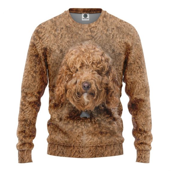 3D Labradoodle Dog Front And Back All Over Print Unisex Sweatshirt For Dog Lovers