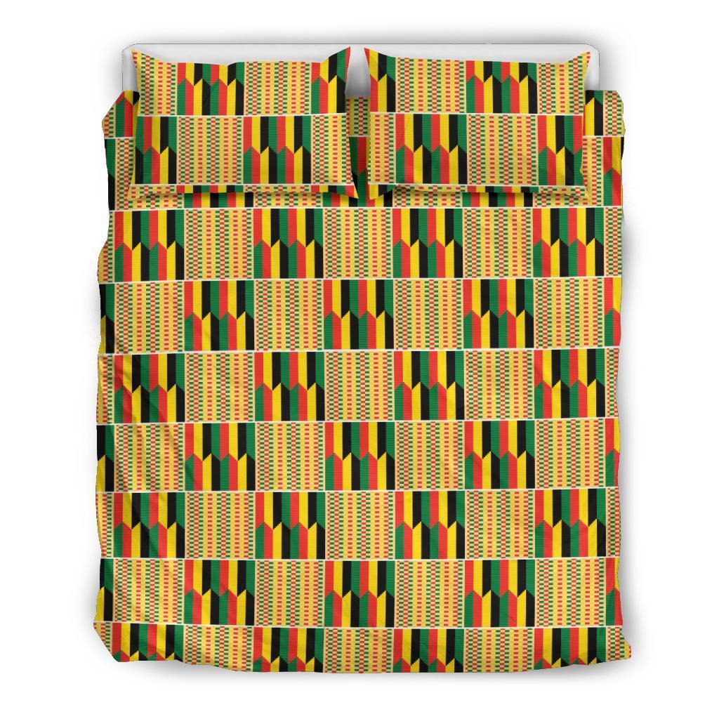 Greek Life Bedding Set – Kente Cloth Light Concept Duvet Cover & Pillow Cases