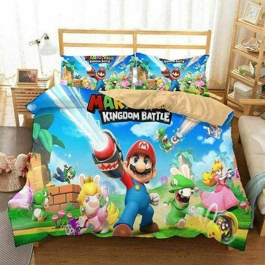 Super Mario Bros 5 Duvet Quilt Bedding Set 3