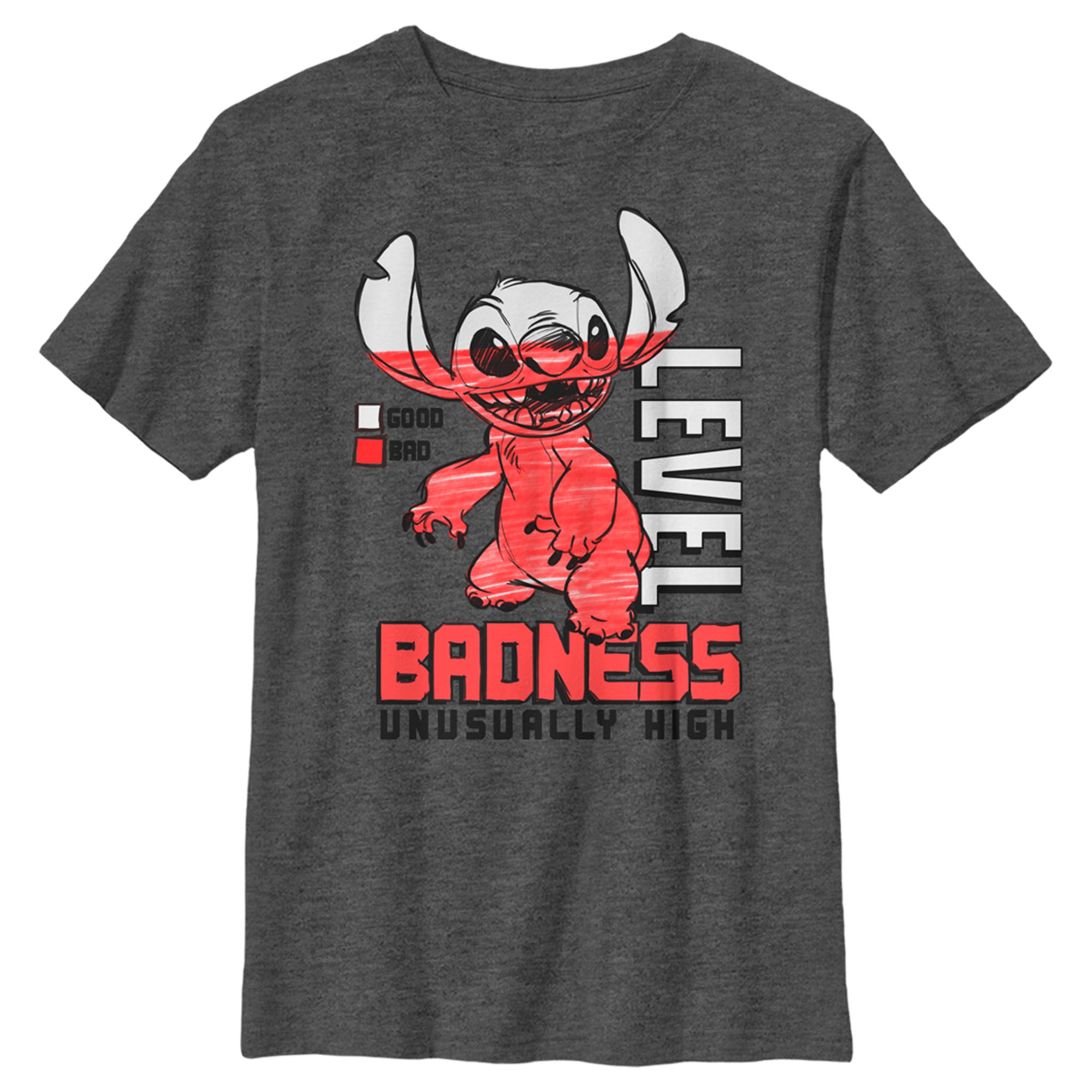 Boy’S Lilo & Stitch Badness Level Unusually High T-Shirt