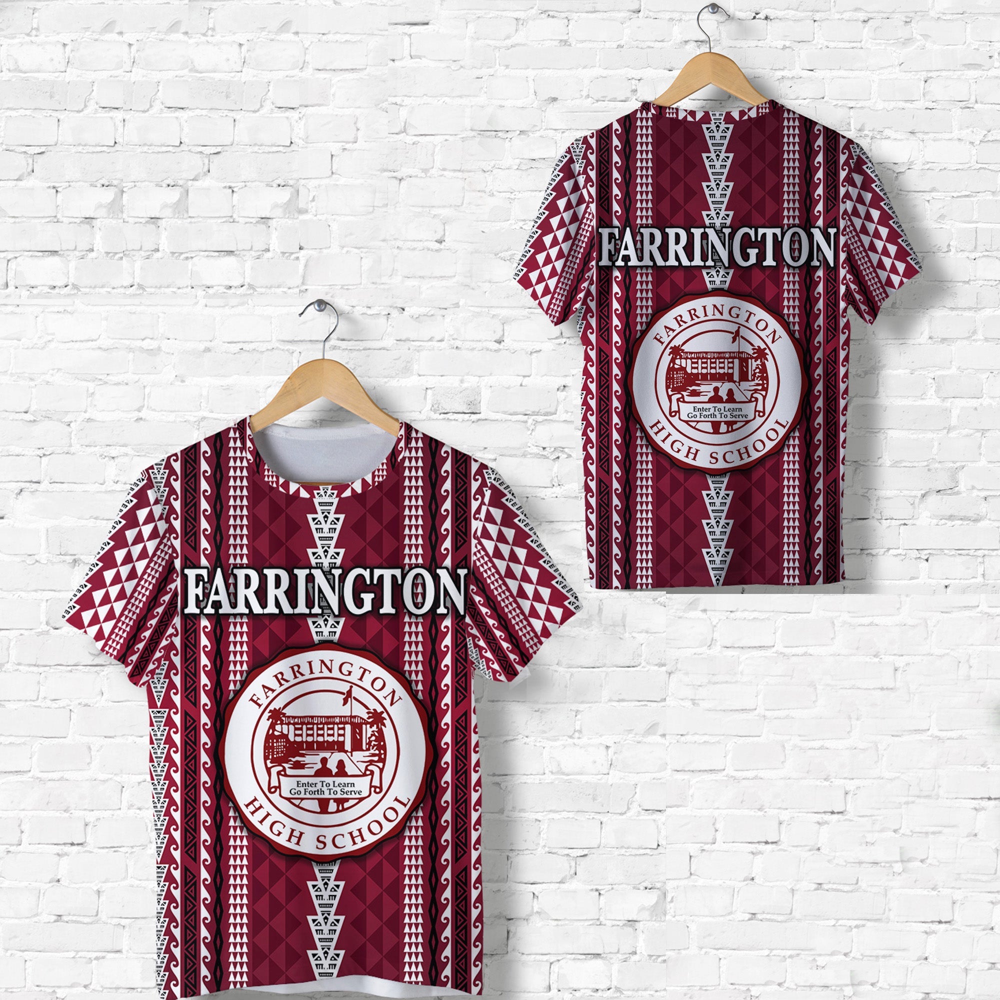 Hawaiian Farrington High School T Shirt Simple Style Ha99940