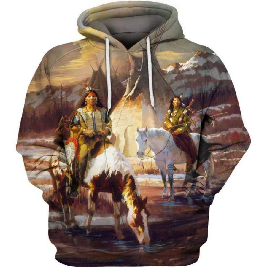 3D All Over Print Horse Hoodie NM120803