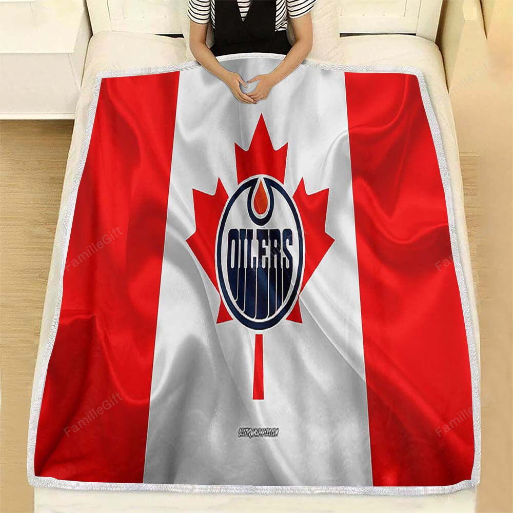 Edmonton Oilers Fleece Blanket – Emblem Soft Blanket, Warm Blanket