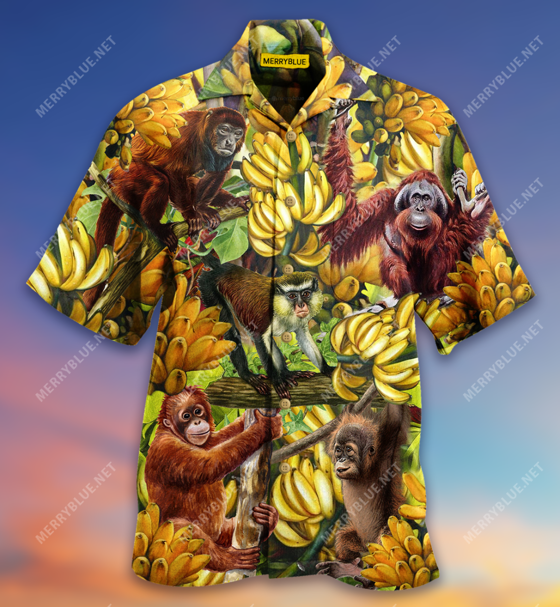 Smile Like A Monkey With New Banana Unisex Hawaii Shirt Ha14213