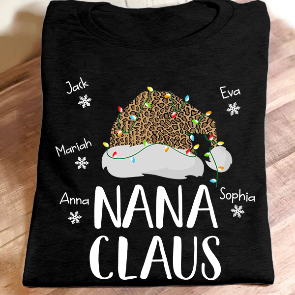 Nana Claus – Leopard Version | Personalized T-Shirt