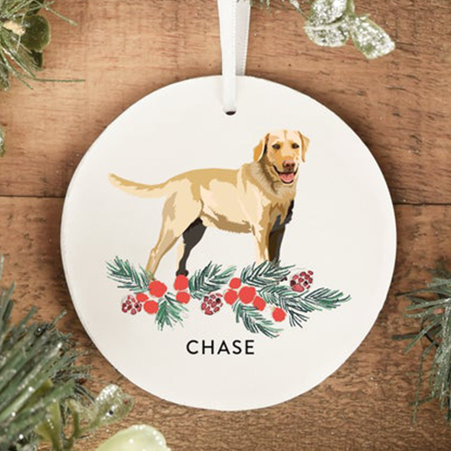 Yellow Labrador Ornament, Christmas Ornament