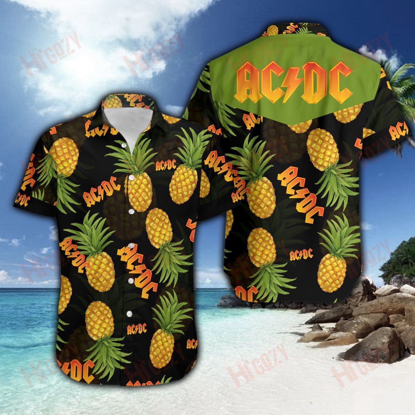 Ac/Dc Hawaii Shirts, Ac/Dc Sleeve Shirts Ac/Dc Aloha Shirts – Spnv365