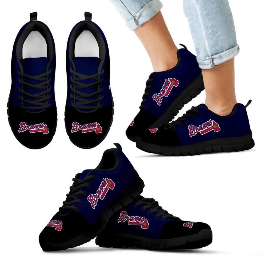 Two Colors Aparted Atlanta Braves Sneakers