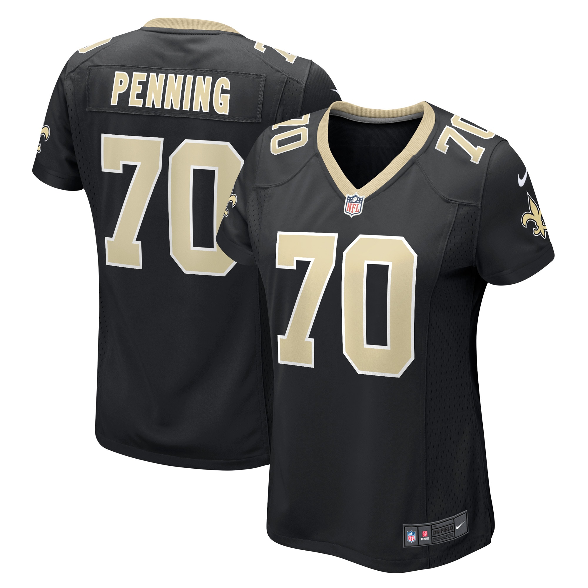 Women’s New Orleans Saints Trevor Penning Black Game Player Jersey