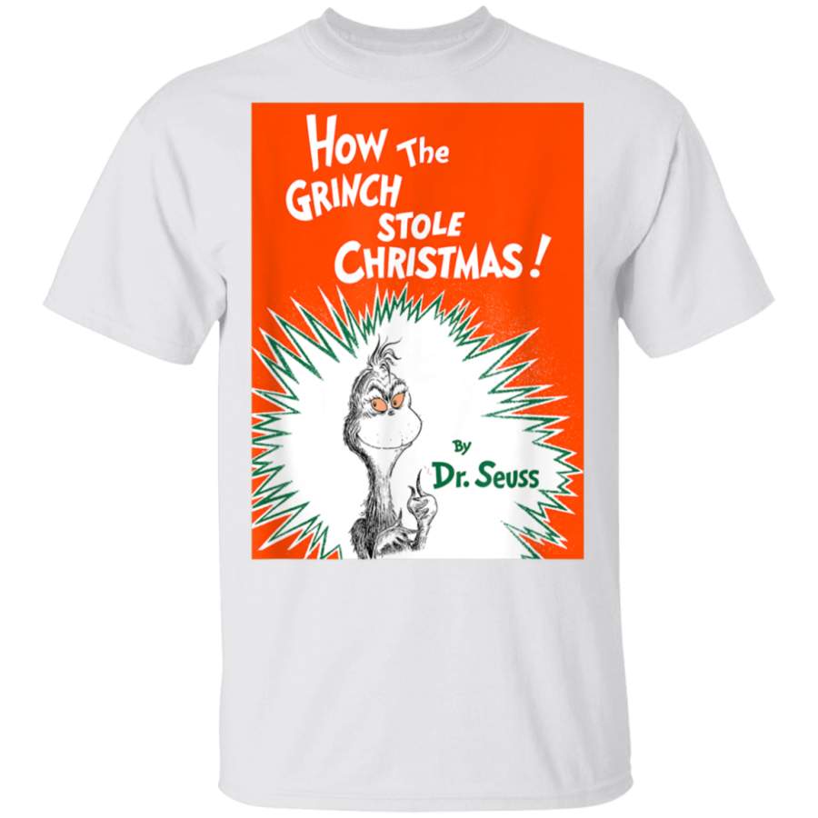 Dr Seuss How the Grinch Stole Christmas Book Cover T-Shirt