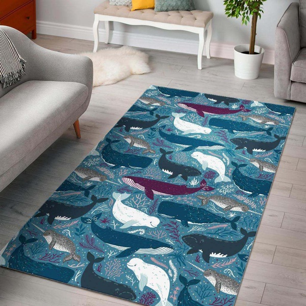 Whale Design Pattern Dhcdhc Dt1910 Rug