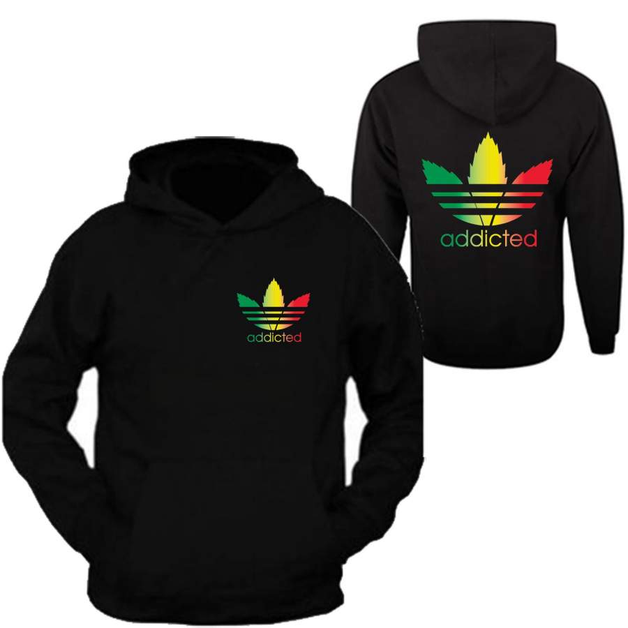 Addicted Rasta bob Color Tee S – 5XL Black Hoodie Hooded Sweatshirt