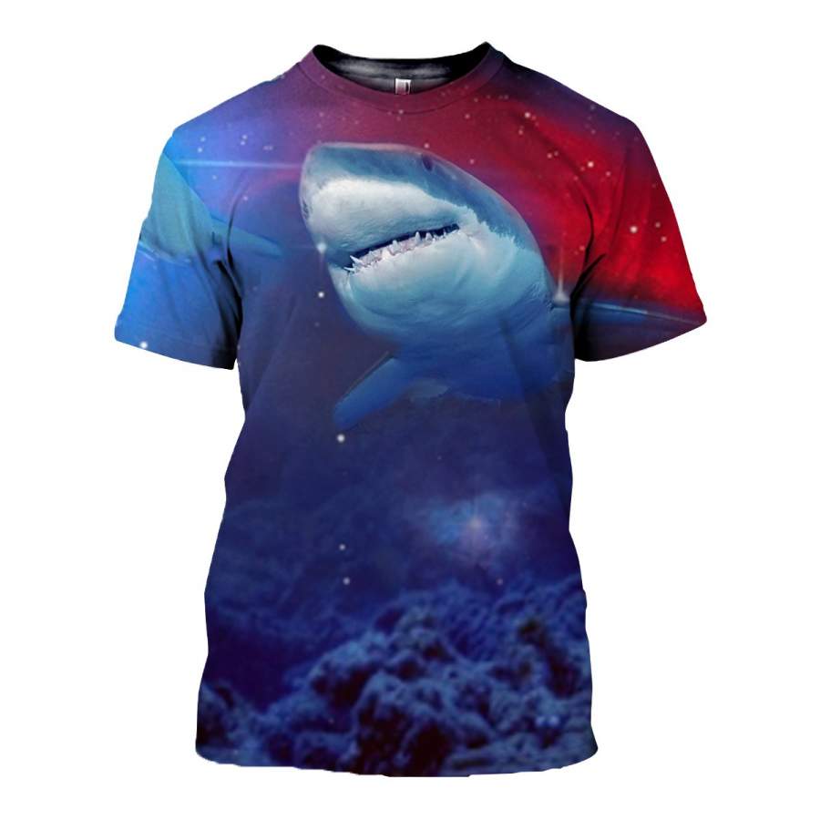 3D All Over Printed Shark T Shirt Hoodie 18121