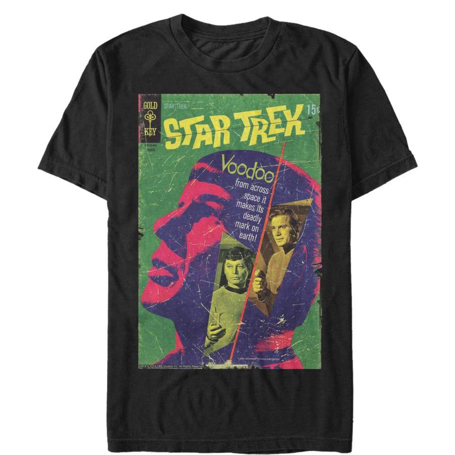 Star Trek Men’s Spock’s The Voodoo Planet Comic Page  T Shirt