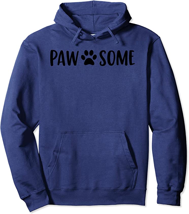 Paw-some Dog Lovers Paw Print Awesome Fur Baby Puppy Pullover Hoodie