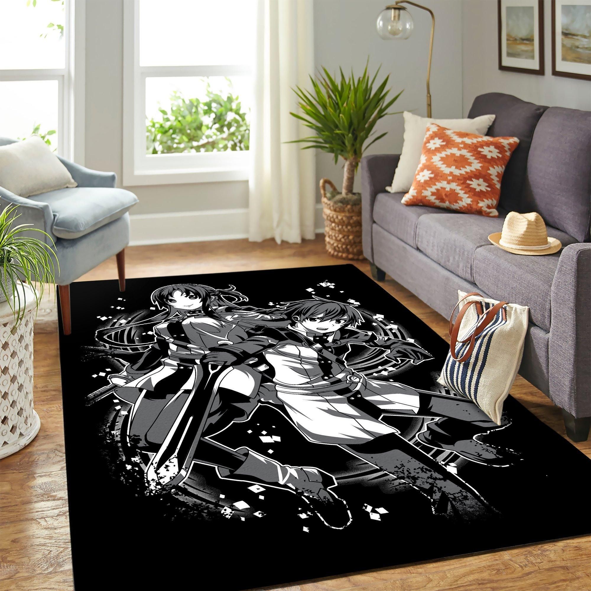 Kirito Asuna Anime Sao Carpet Area Rug – Home Decor – Bedroom Living Room Décor