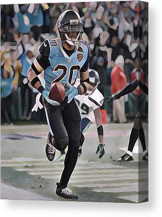 Jalen Ramsey Jacksonville Jaguars Abstract Art 2 Joe Hamilton Canvas Print