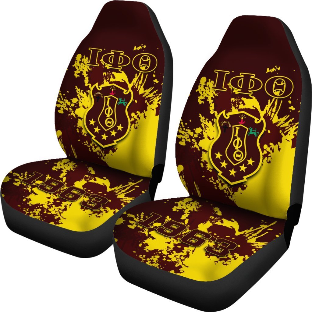 Greek Life Car Seat Cover S – Iota Phi Theta – Spaint Style (Set Of 2)