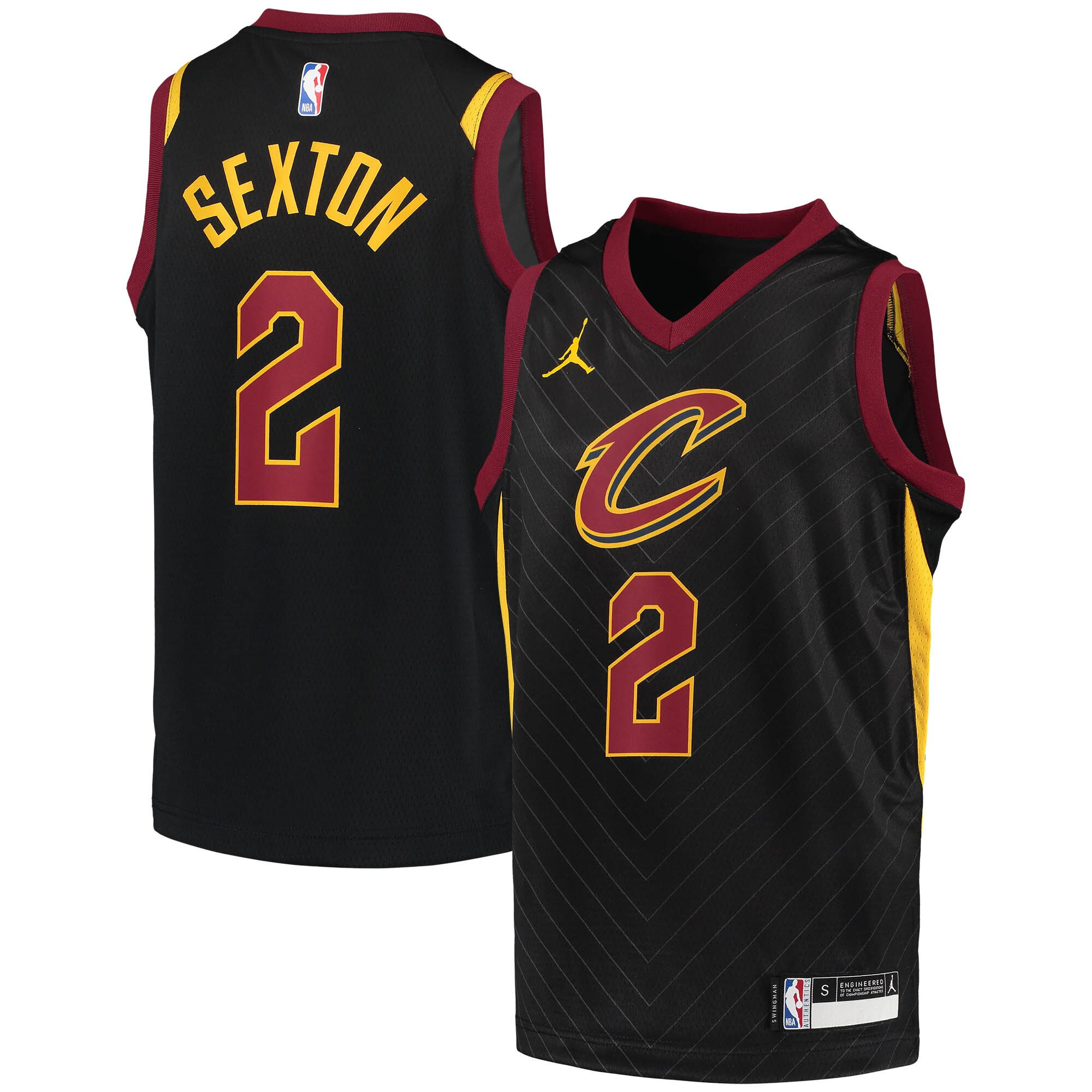 Collin Sexton Cleveland Cavaliers Jordan Brand 2020/21 Swingman Player Jersey – Statement Edition – Black NBA