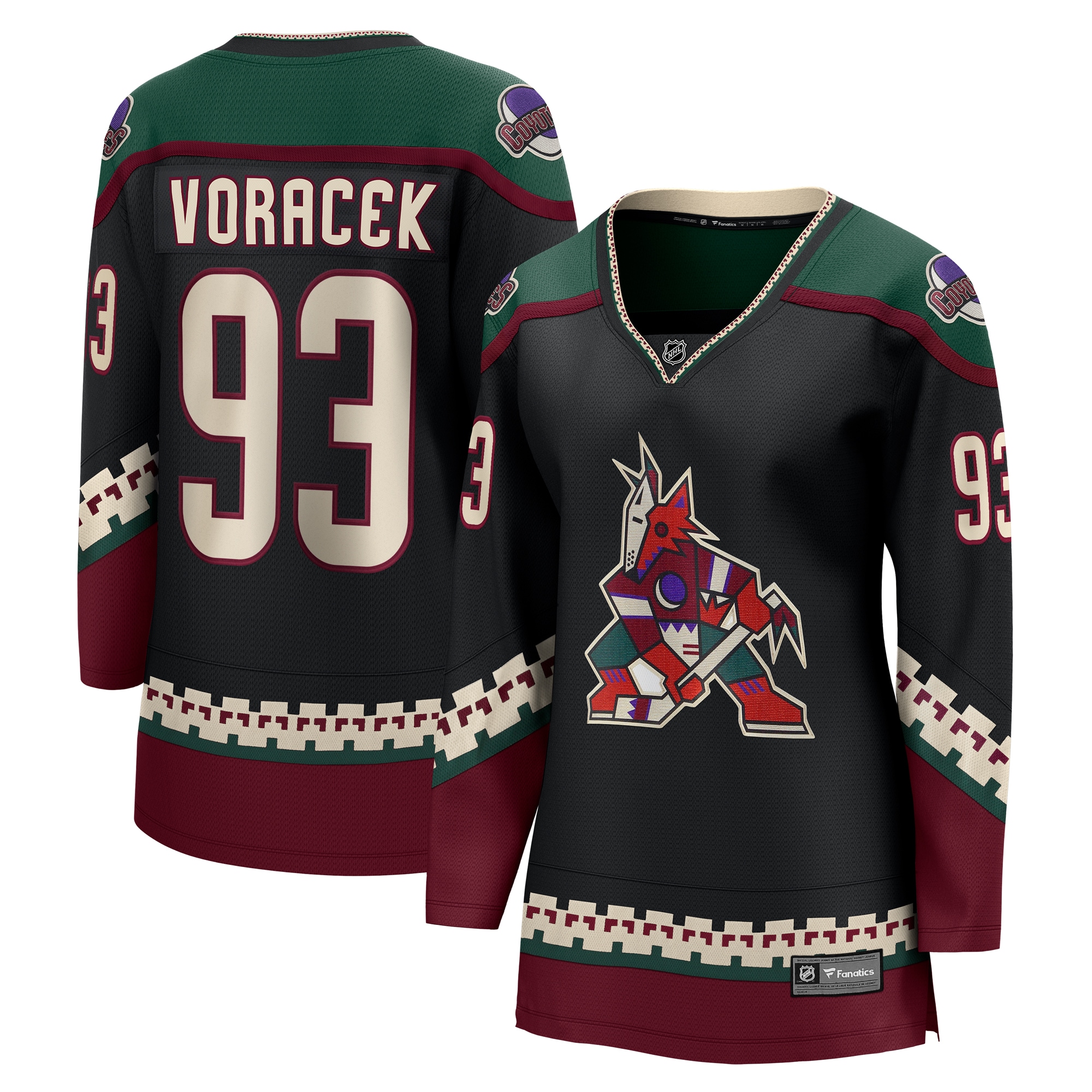 Jakub Voracek Arizona Coyotes Women's Branded Home Breakaway Jersey – Black