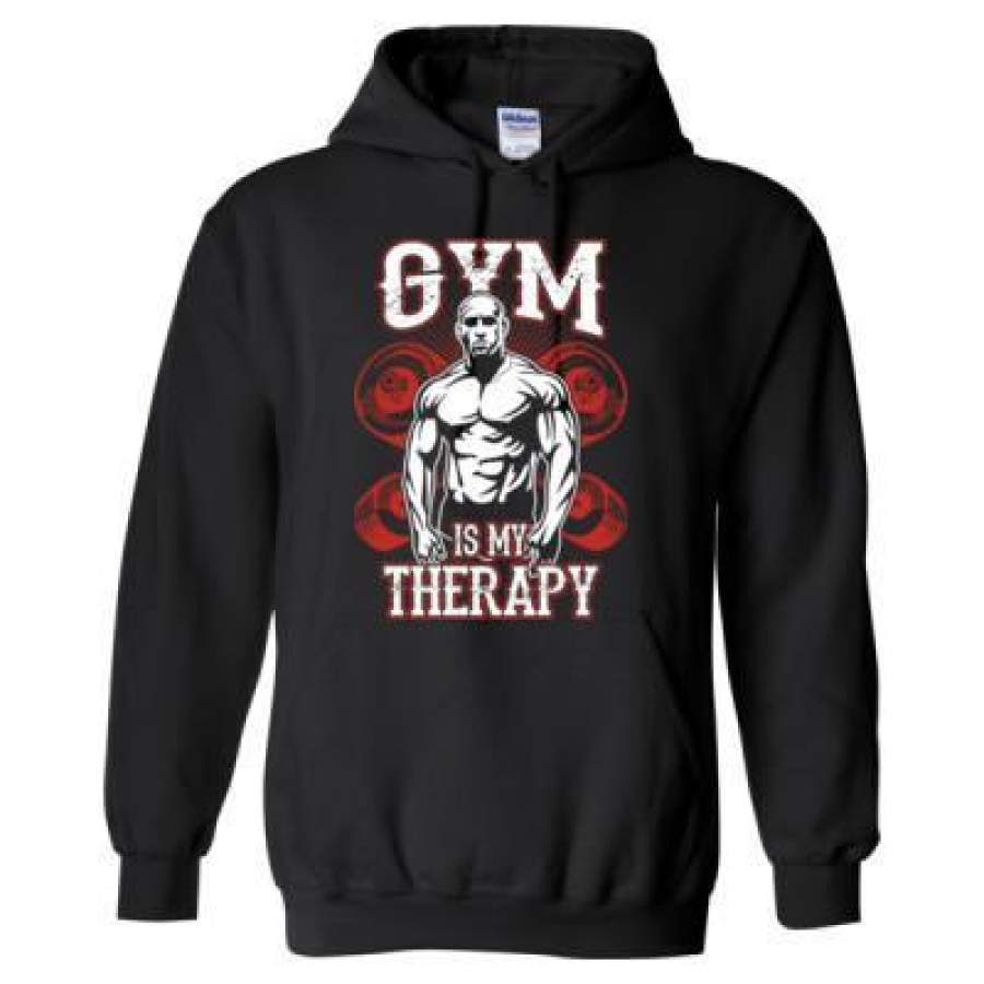 AGR Gym Is My Therapy – Heavy Blend™ Hooded Sweatshirt