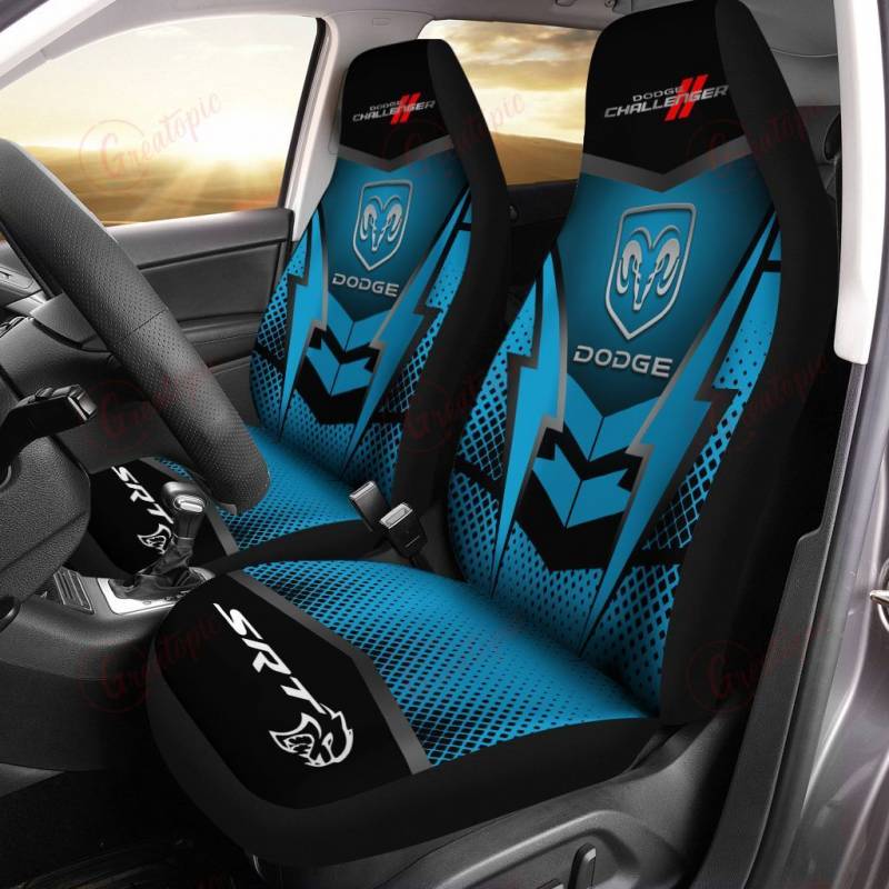 Dodge Challenger NCT Car Seat Cover (Set of 2) Ver 2 (Blue)