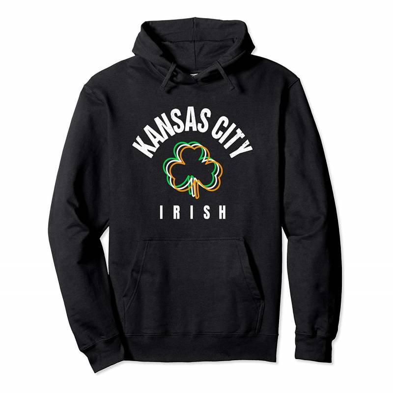 St Patricks Green Kansas City Saint Pattys Irish Paddys Day Pullover Hoodie