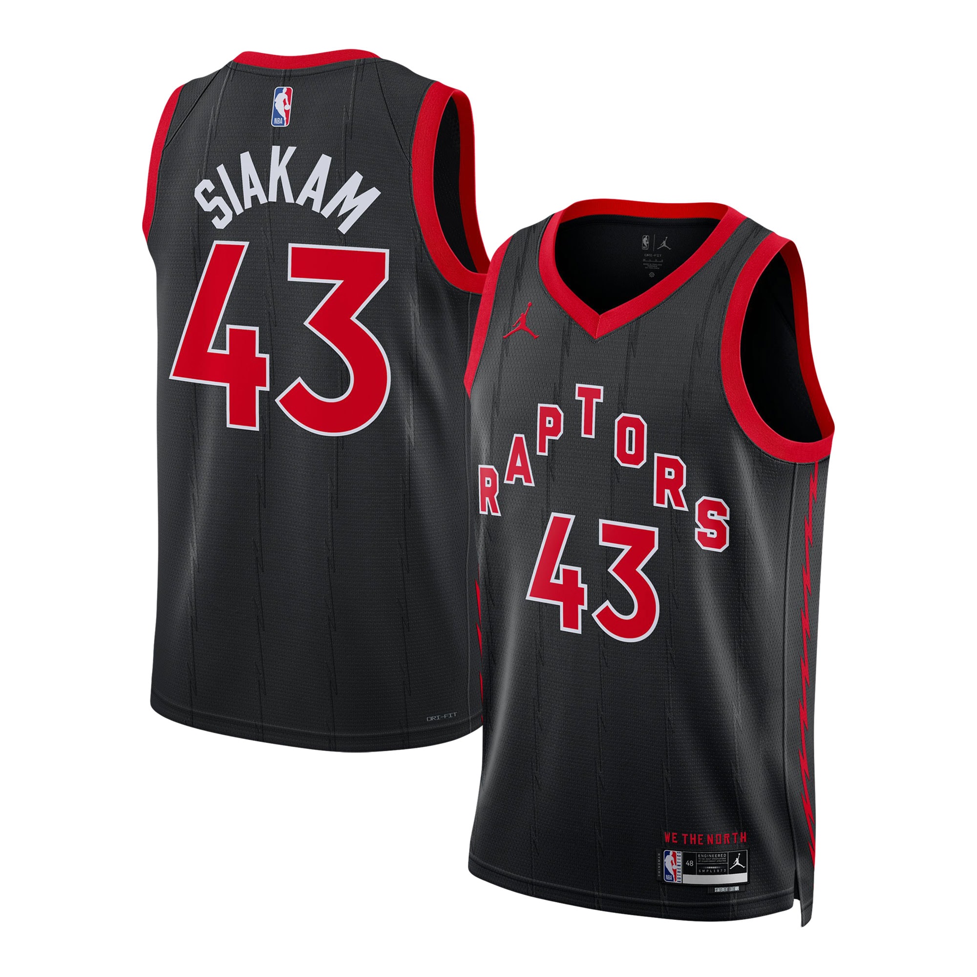 Pascal Siakam Toronto Raptors Jordan Brand Unisex Swingman Jersey – Statement Edition – Black