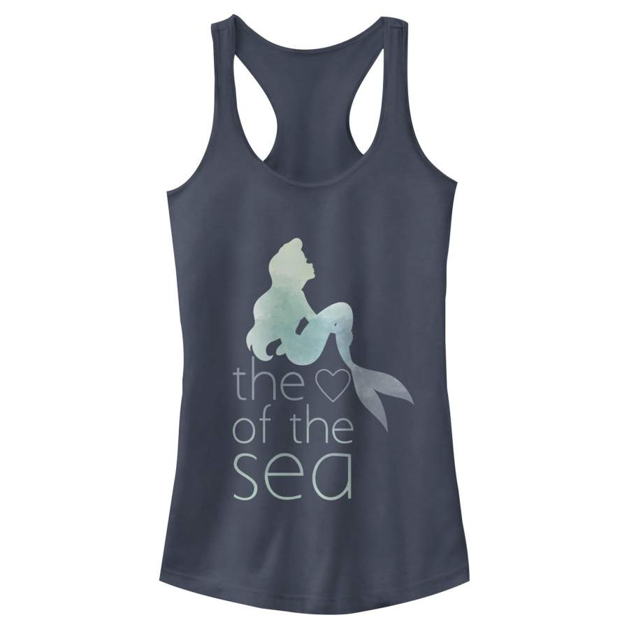 The Little Mermaid Junior’s Ariel Heart of Sea  Racerback Tank Indigo