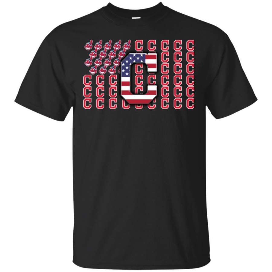 Cleveland Indians American Flag T-Shirt Men Women Fan