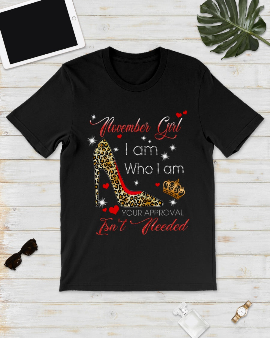 November Girl I Am Who I Am Leopard Birthday Gift Standard/Premium T-Shirt Hoodie