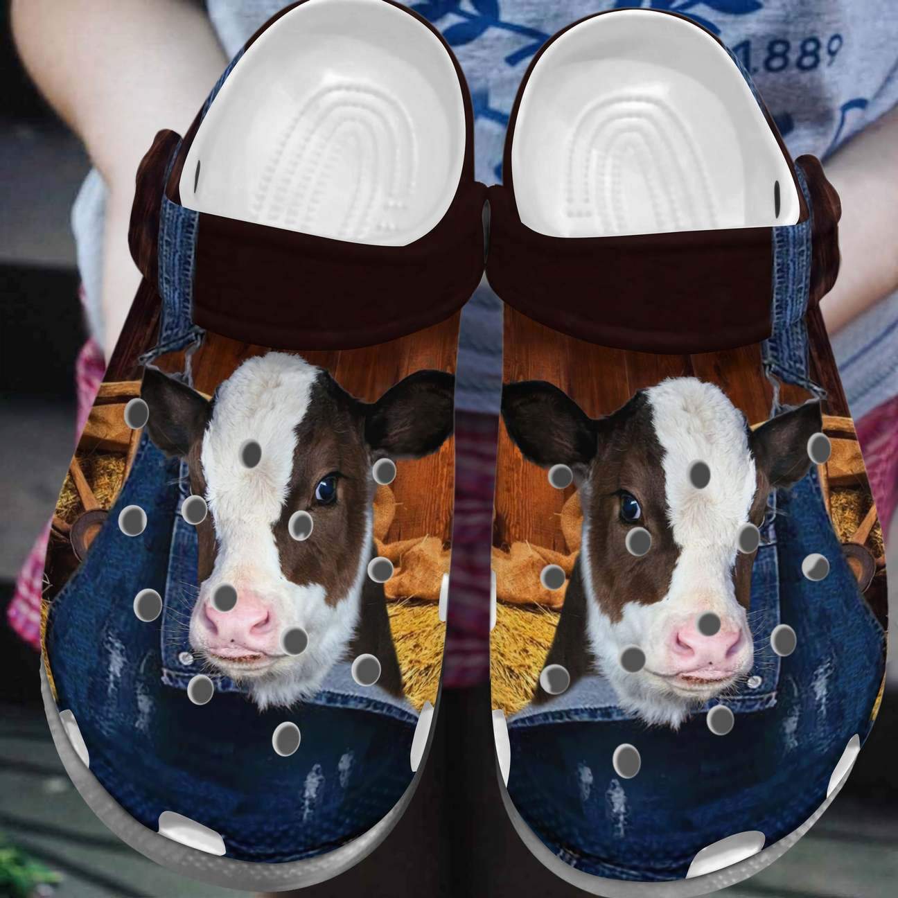 Cow Personalized Clog, Custom Name, Text, Color, Number Fashion Style For Women, Men, Kid, Print 3D Hi There