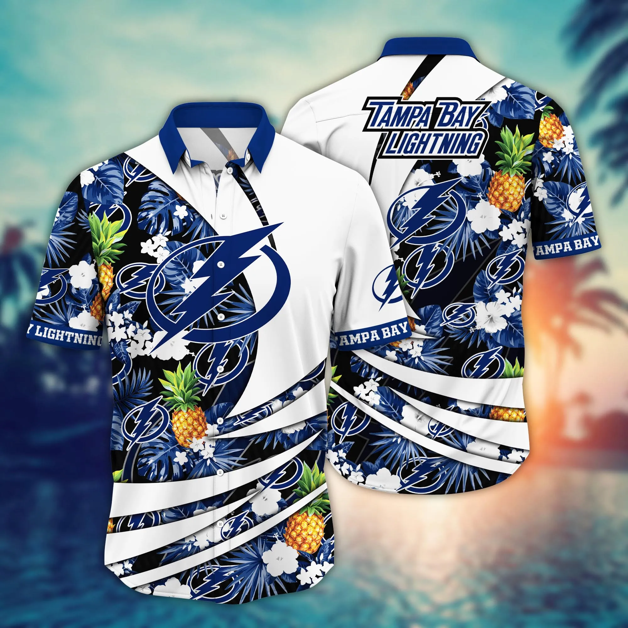 Tampa Bay Lightning Nhl Hawaiian Shirt Summertime Aloha Shirt