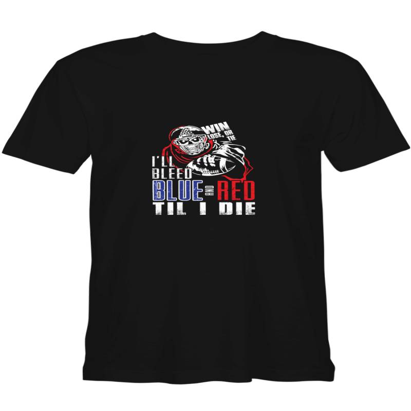 New York Giants Win Lose Tie I_ll Bleed Blue Red Til I Die T shirts men and women