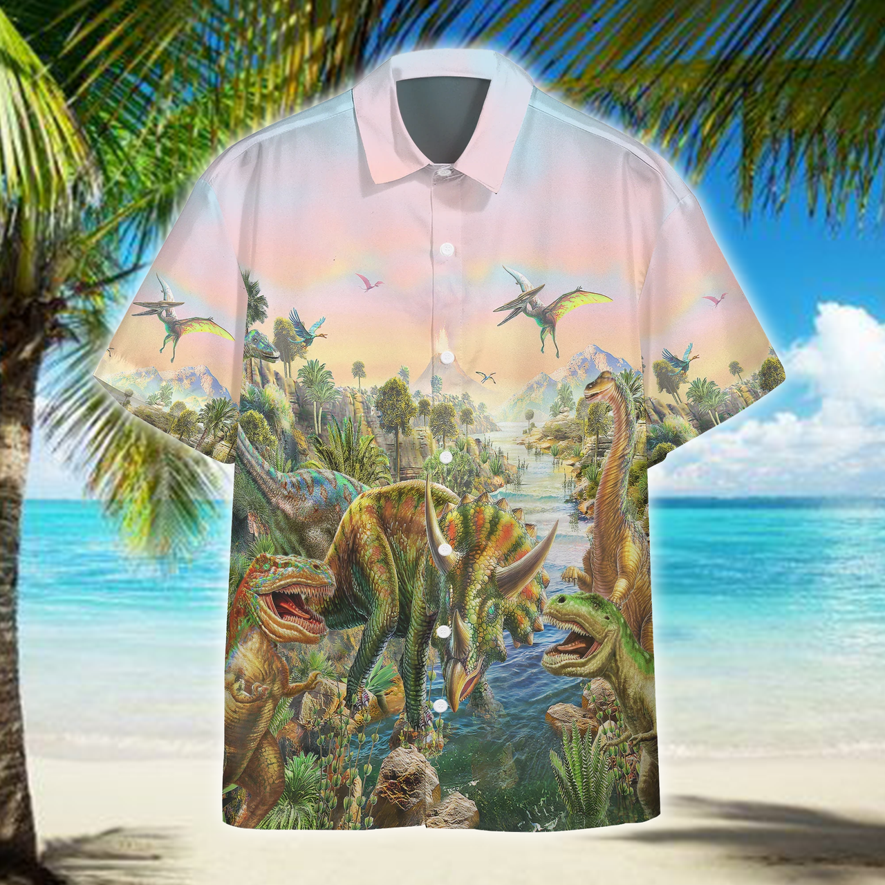 Dinosaurs Aloha Hawaii Shirts For Men Women Ha88106