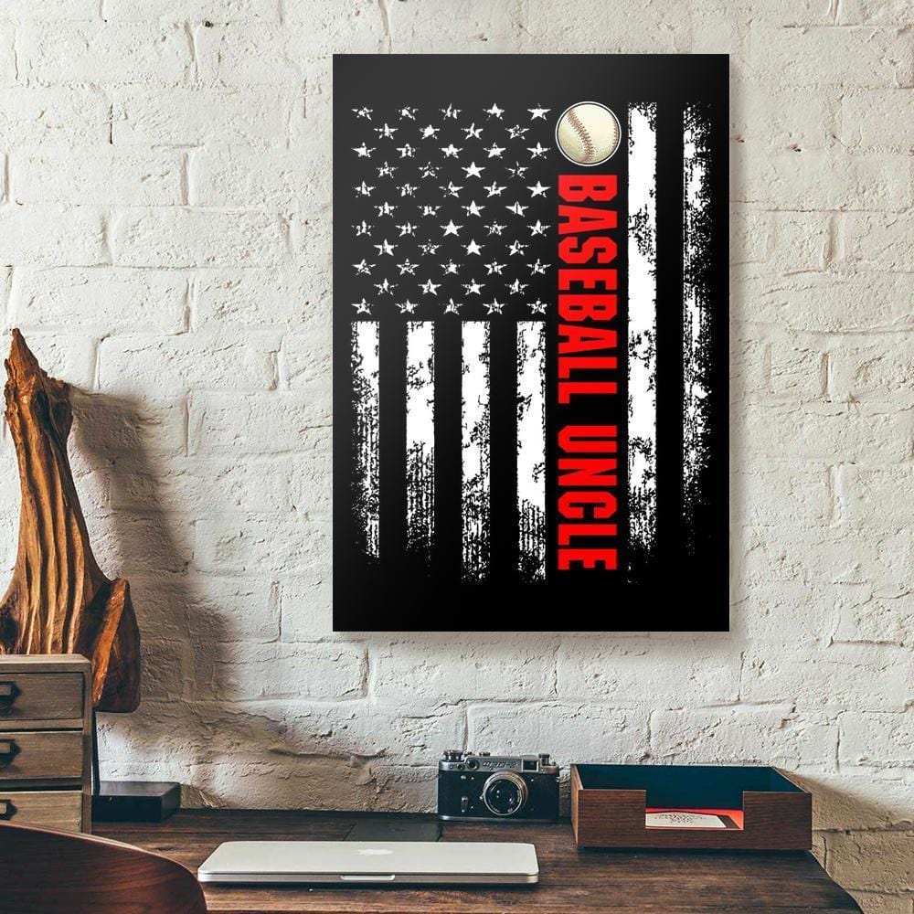 Canvas Wall Art American Flag Lacrosse Baseball Uncle Backside Vertical Canvas Wall Art Stunning  Home Decor Canvas