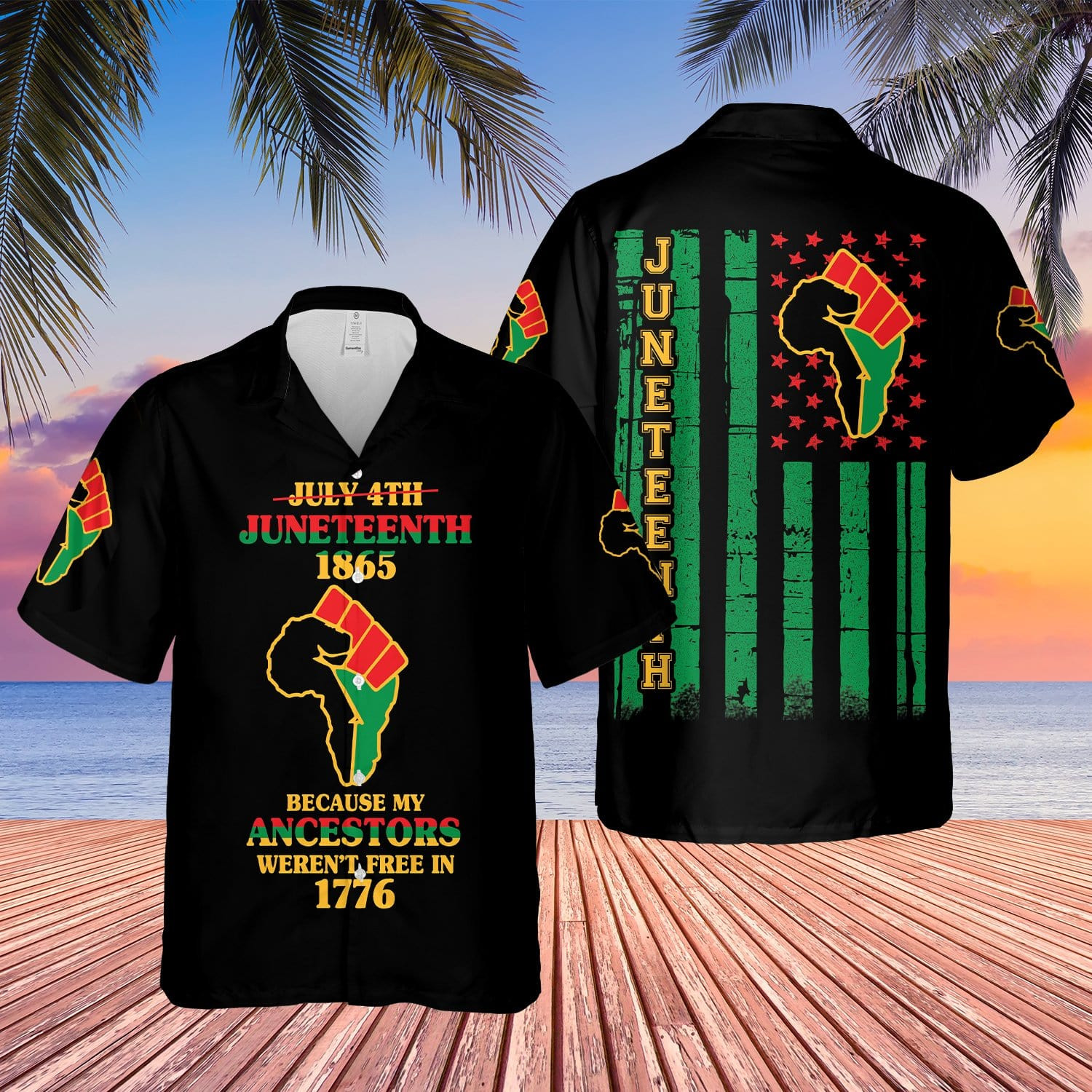 Hawaii Aloha Shirts Juneteenth Since 1865 Ha108786