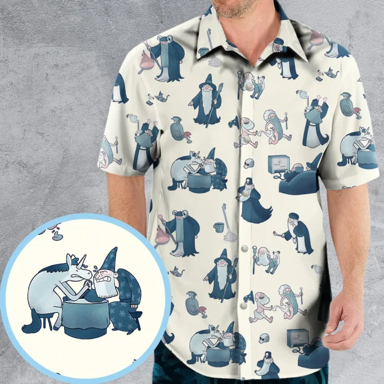 Shared Flat For Wizards Hawaiian Shirt
