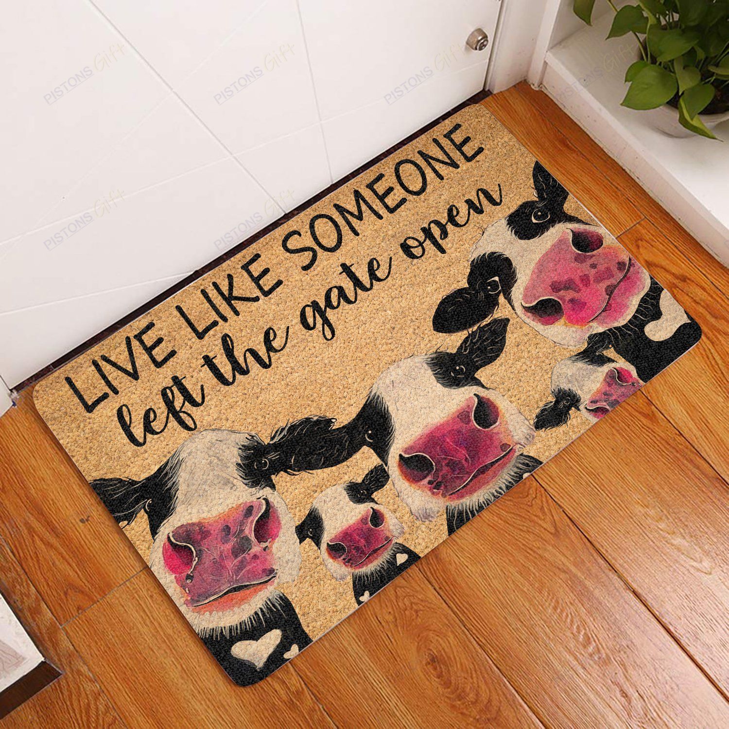 Live Like Someone Left The Gate Open Coir Pattern All Over Printing Doormat