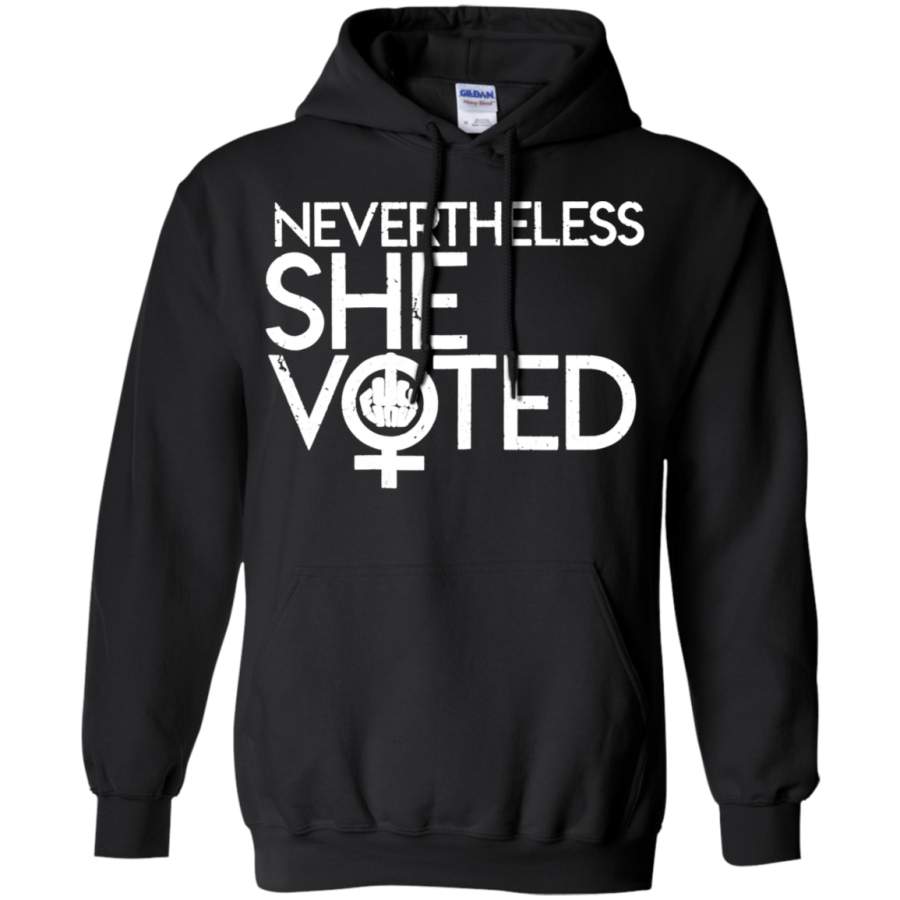 AGR Nevertheless She Voted Vintage Feminist Hoodie