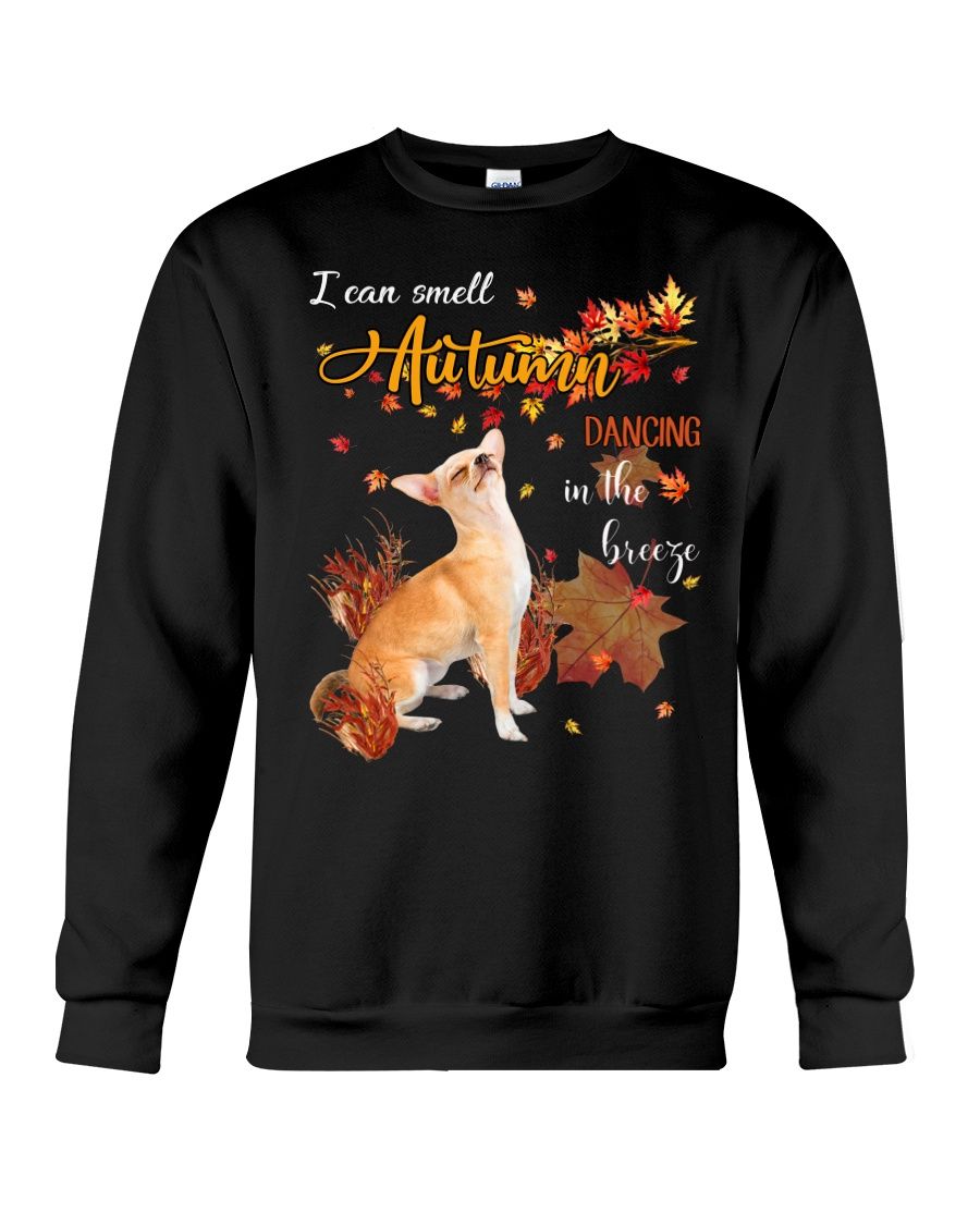 Chihuahua Dancing In The Autumn Sweater Crewneck Sweatshirt