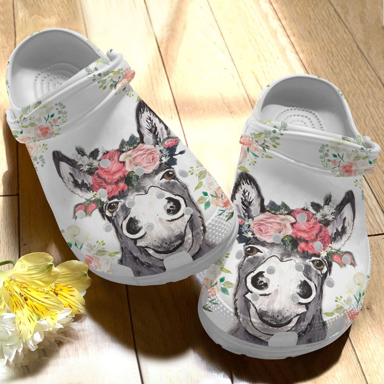 Farm Personalize Clog, Custom Name, Text, Fashion Style For Women, Men, Kid, Print 3D Floral Farm Animals