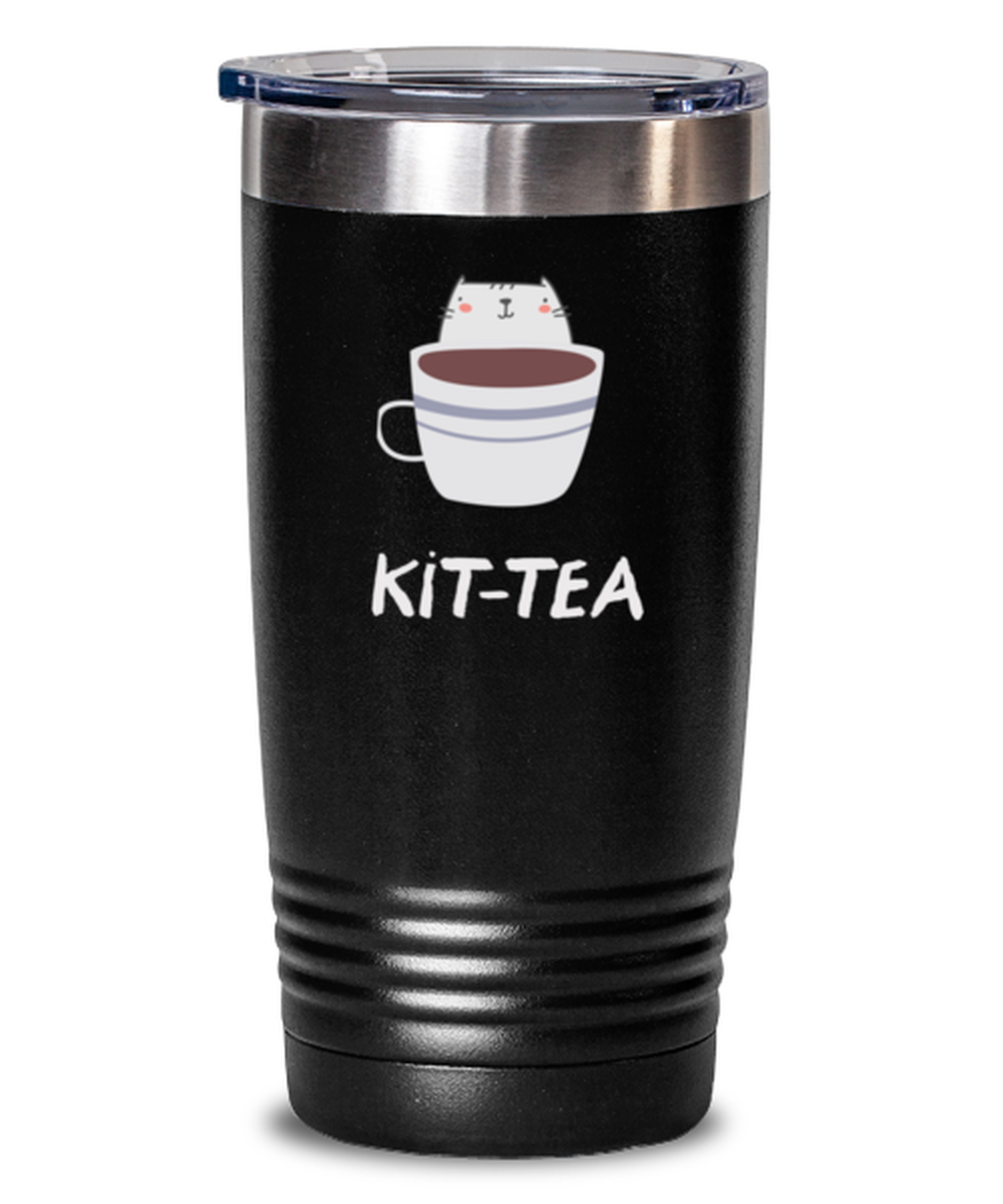 20 Oz Tumbler Stainless Steel  Funny Kit Tea Kitten Cat