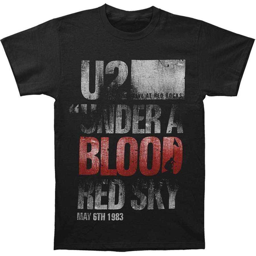 U2 Under A Blood Red Sky Men Short Sleeve T-Shirt S-3Xl New