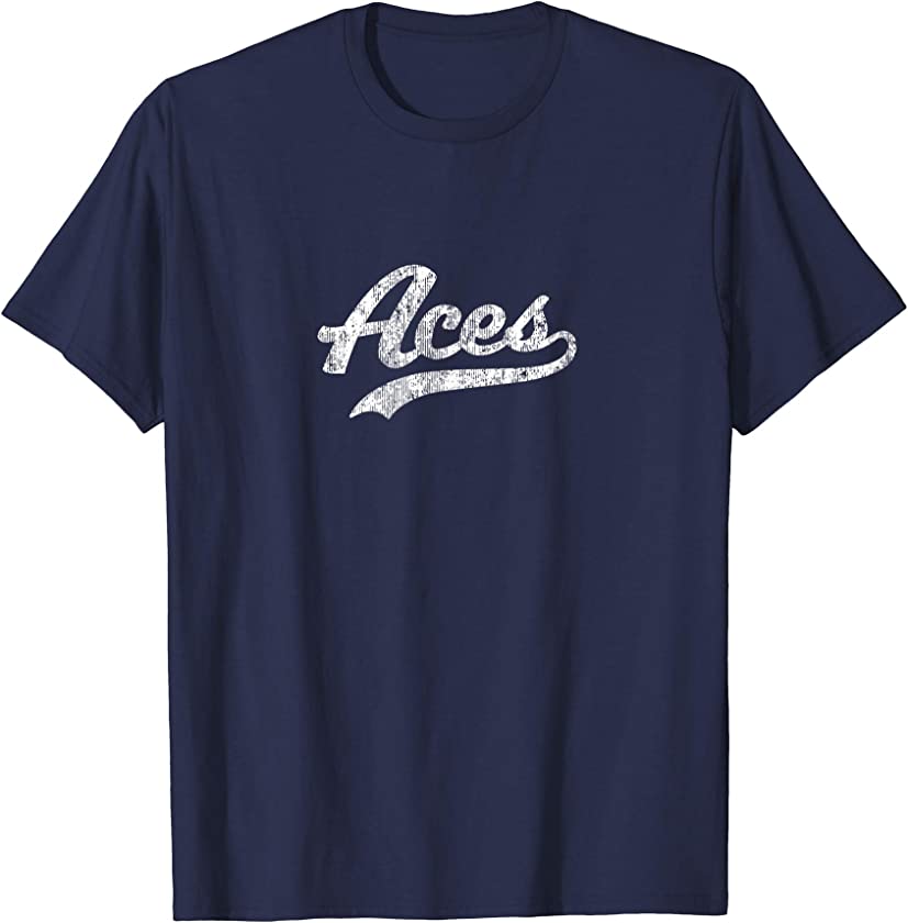 Aces T Shirt Vintage Sports Name Tee Design