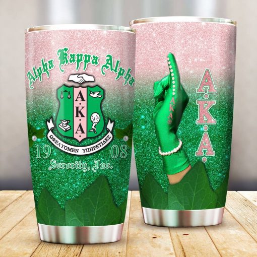 Alpha Kappa Alpha 1908 Aka Sorority Inc Tinsel Tumbler