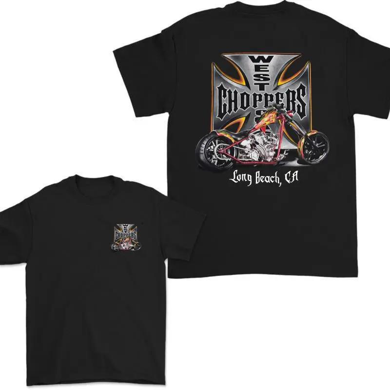 2000s West Coast Choppers 2 Sided T-Shirt, Long Beach CA Motorcycle Shirt, Casual Men Tee, Men Clothing, Unisex Cotton Classic Menswear, Graphic Tees