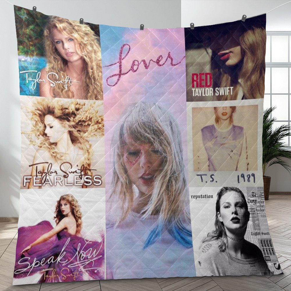 Taylor Swift Singer Gift, Taylor Swift’ Albums Covers Quilt Blanket