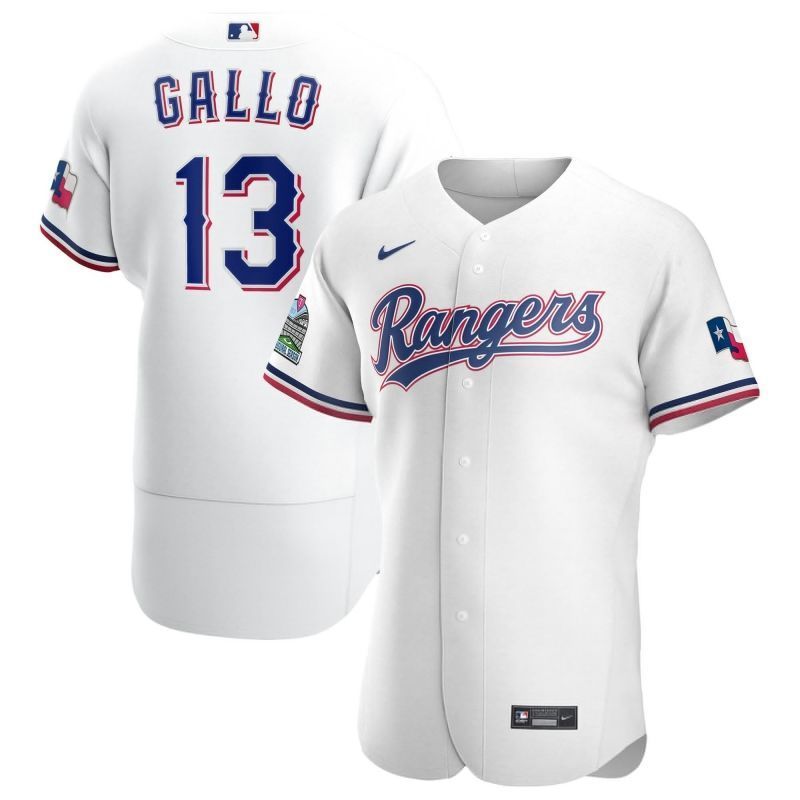 Texas Rangers Joey Gallo #13 2020 MLB White Jersey